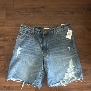 Distressed Denim Shorts